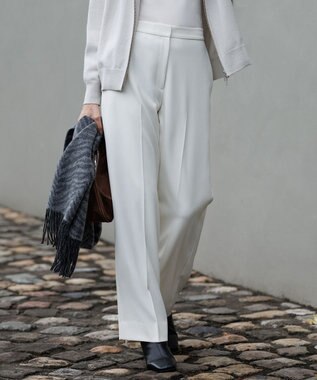 【洗える】 トリアセボディシェルピーチ ワイドパンツ