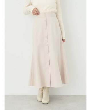 earth music&ecology フロントボタンスカート Beige