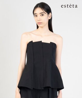  【エステータ】ウールリネン ビスチェ