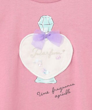 ANY KIDS 接触冷感 しろくま オフショルダー Tシャツ ピンク×パフューム