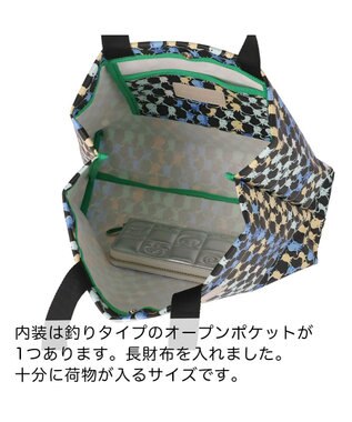 tsumori chisato CARRY タコチェック トートバッグ 【 水や汚れに強いコーティング 】 ブラック