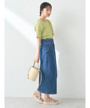 earth music&ecology ポコポコホルタープルオーバー Lime Green