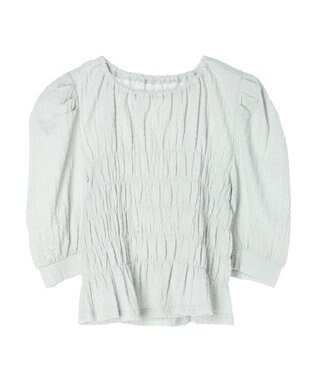 earth music&ecology ポコポコシャーリングトップス Light Green