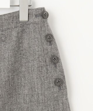 J.PRESS LADIES シャンブレーツイル キュロット パンツ ライトグレー系