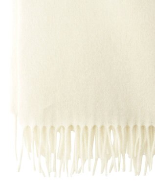 MOONBAT MACKINTOSH PHILOSOPHY ウール100%超大判無地ポンチョストール／幅70cm ホワイト