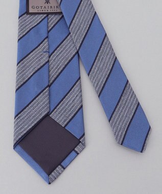 GOTAIRIKU 日本縫製/オリジナル柄【Fermo Fossati】ネクタイ_レジメンタル ブルー系1