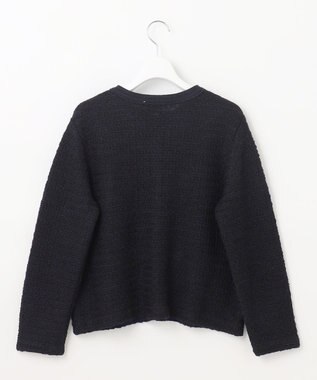 J.PRESS LADIES L 【洗える】TWEEDY ニット ジャケット ブラック系5