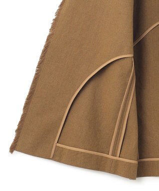 ICB コットンリネンキャンバス ジレ キャメル系