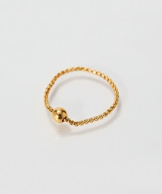 Phoebe 【金属アレルギー対応】ワンドロップメタルチェーンリング ゴールド
