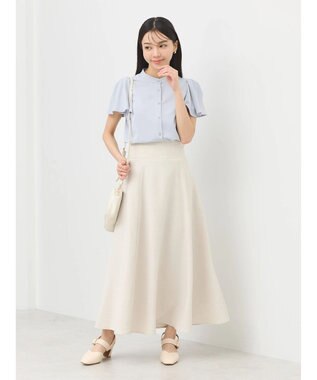 earth music&ecology ラッフルブラウス Light Gray