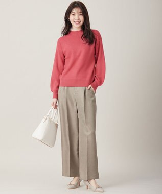 ANY SIS L 【洗える】ビスチェ & ワイドパンツ セット ベージュ