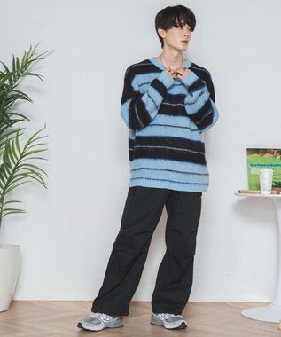 WEGO モヘアライク総柄BIGプルオーバー 柄3