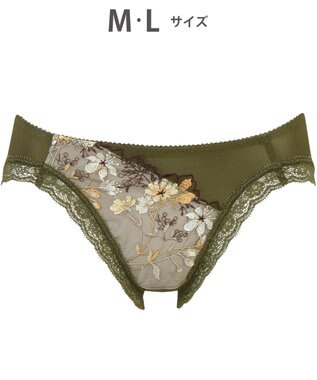 WACOAL ショーツ 【リボンブラ】 BRB413とペア はきこみ丈あさめ やわらかく伸びる素材（バック） レディース PRA113 /ワコール グリーン