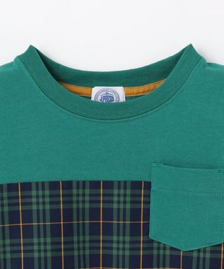 J.PRESS KIDS 【110-130cm】マドラスＴシャツ グリーン系