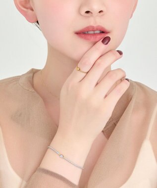 Phoebe 【金属アレルギー対応】ワンドロップメタルチェーンリング ゴールド