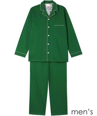 une nana cool 【綿100％】やわらか天竺メンズパジャマ　ＭＡＤＥ　ＷＩＴＨ　ＬＩＢＥＲＴＹ　ＦＡＢＲＩＣ GR