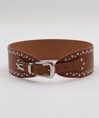 WEGO Lスタッズサッシュベルト ブラウン