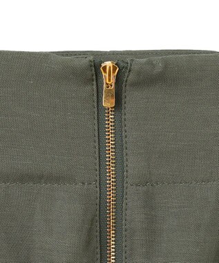 BEIGE， 【洗える】BERNARD / リネンアウトポケットハイウエストスカート Olive