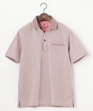 JOSEPH ABBOUD 【キングサイズ・オーガニックコットン】クールダディ ポロシャツ レッド系