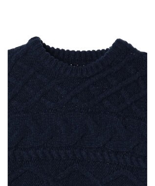 CRAFT STANDARD BOUTIQUE ブラッシングケーブルニット Navy