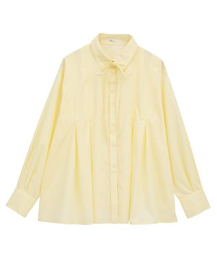 CRAFT STANDARD BOUTIQUE タイ付きタックシャツチュニック Light Yellow