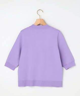 組曲 L 【先行予約】マイラックカラー 6分袖 ニット ライラック系