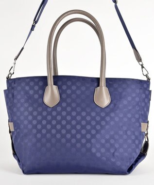Y'SACCS 木村多江×Y'SACCS PolkaDots 2way トートバッグ ネイビー