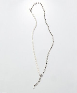 Phoebe マルチwayメタルボール×パールネックレス シルバー