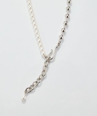 Phoebe マルチwayメタルボール×パールネックレス シルバー