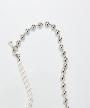 Phoebe マルチwayメタルボール×パールネックレス シルバー