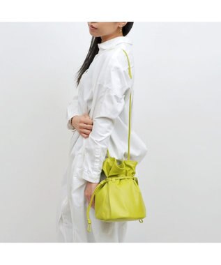 UNBILLION kakatoo ソフト合皮ドロストショルダー ライトグリーン