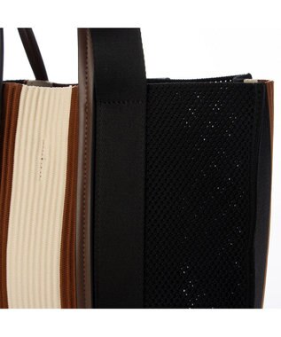 UNBILLION カシュカシュ cachecache / マルチカラーストライプ2wayスクエアトート ディー