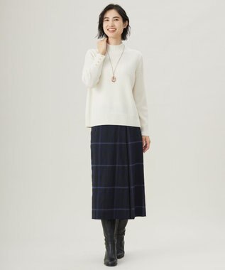 J.PRESS LADIES 【洗える】CASHBIT NEO ハイネックニット オフ系