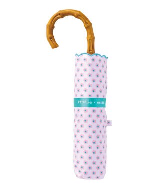 MOONBAT アデリアレトロ×estaa 晴雨兼用日傘 折りたたみ傘 さくら草 UV 一級遮光