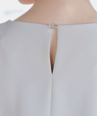 Tiaclasse 【ダブルクロス】パフスリーブペプラムチュニックブラウス グレージュ