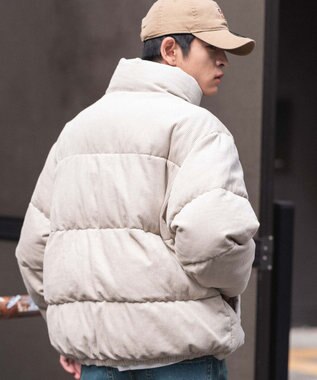 WEGO 【ユニセックス着用ITEM/MLサイズ展開】コーデュロイパファーブルゾン ライトベージュ