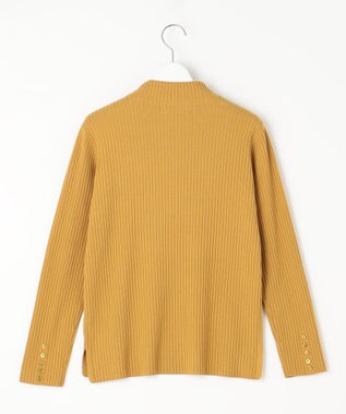 J.PRESS LADIES 針抜きフライス ボトルネック リブ カットソー イエロー系