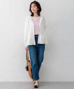 組曲 L 【Flower Collection】プリントロングTシャツ ピンク系