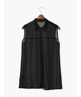 Te chichi クレープメッシュノースリーブシャツ（セットアップ可） ブラック