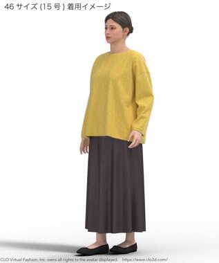 23区 L ブラッシュドアルパカ ニット マスタード系