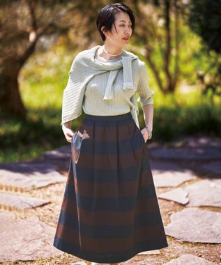 自由区 L 【カタログ掲載・アンサンブル対応・洗える】グリッターリブ カーディガン ライトグレー