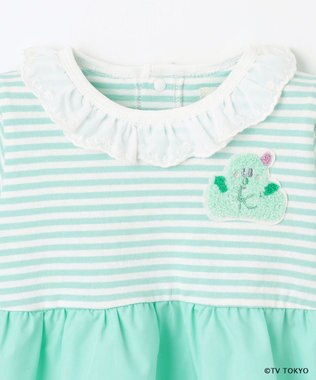 組曲 KIDS 【80-100㎝】シナぷしゅレースカラー チュニック ミントグリーン