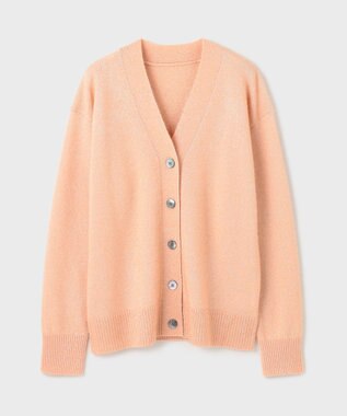 GRACE CONTINENTAL フィルムヤーンニットカーディガン ピンク