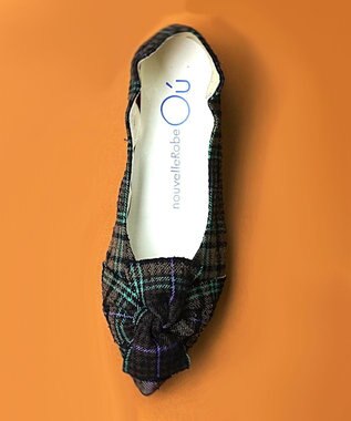 nouvelleRobe Oū 新色追加【本革・高反発・抗菌】Butterfly knot ポインテッドトゥ パンプス