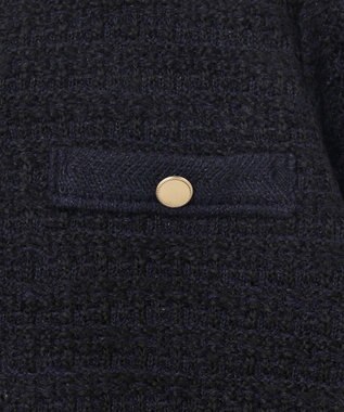 J.PRESS LADIES L 【洗える】TWEEDY ニット ジャケット ブラック系5