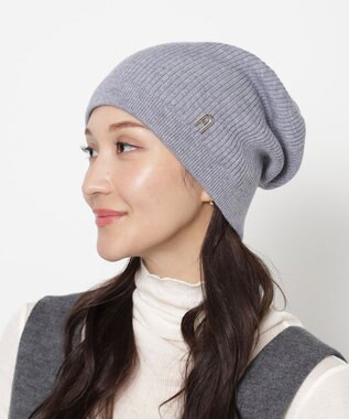 MOONBAT 【WEB限定】FURLA(フルラ)アーチロゴ付き ニット帽 帽子 UVカット 手洗いOK グレー