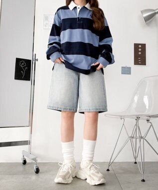 WEGO メッシュコンビ厚底スニーカー オフホワイト