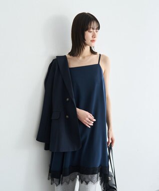 YECCA VECCA レースサテンキャミチュニック Ivory