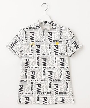 PW CIRCULUS 【UVカット / 吸水速乾 / 伸縮性抜群】【WOMEN】ＰＷロゴ＆チェックモックT ゴルフウェア レディース ホワイト系5