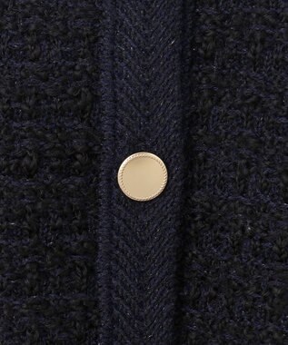 J.PRESS LADIES L 【洗える】TWEEDY ニット ジャケット ブラック系5